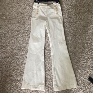 Trendy buttoned cream pants. Never worn, NWT